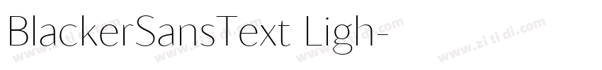 BlackerSansText Ligh字体转换